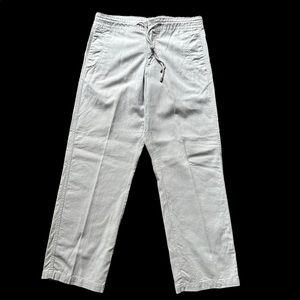 Pre-Owned Mens Marc Anthony Grey Linen Pants SZ 30W x 30 L